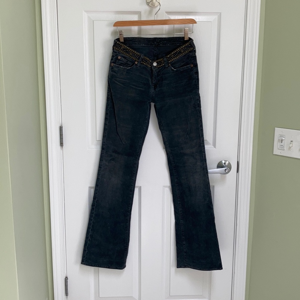 7 For All Mankind grey cords with studs size 26